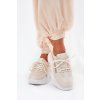 Tenisky Dámské Sportovní Boty Na Silné Podešvi Béžové Lerila (Veľkosť 40)