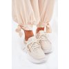 Tenisky Dámské Sportovní Boty Na Silné Podešvi Béžové Lerila (Veľkosť 40)