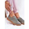 Dámske nízke snehule z semiše zelené paliana / 25SP18-8430 KHAKI (Veľkosť 36)