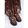 Kožené lakované mokasíny leopard vinceza 66790 čierne / 66790 BLACKLAK SKÓR (Veľkosť 36)