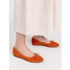 Dámske oranžové lodičky z eko semišu na vsúvanie, kód produktu 8969O