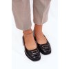 Kožené baletky s ozdobou d&a mk51-059 čierne / MK51-059 BLACK (Veľkosť 36)