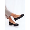 Kožené baletky s ozdobou d&a mk51-059 čierne / MK51-059 BLACK (Veľkosť 36)