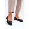 Kožené baletky s ozdobou d&a mk51-059 čierne / MK51-059 BLACK (Veľkosť 36)