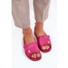 Kožené elegantní baleríny s odkrytými prsty zazoo 1865 fuchsie / 1865 FUKSJA (Veľkosť 36)