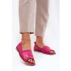 Kožené elegantní baleríny s odkrytými prsty zazoo 1865 fuchsie / 1865 FUKSJA (Veľkosť 36)