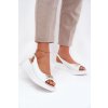 Dámské Kožené Sandály Na Klínu S Ozdobným Detalem Bílé S.Barski LR51-593 (Veľkosť 37)