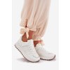 Biele dámske športové tenisky z eko kože na platforme kód LT230-7 WHITE
