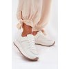 Biele dámske športové tenisky z eko kože na platforme kód LT230-7 WHITE