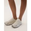 Biele dámske mokasíny z eko kože a textilu, športový mestský štýl, kód produktu PC2811