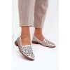 Kožené Děrované Mokasíny Dámské S.Barski LR51-646 Zlaté (Veľkosť 40)