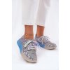 Dámské Kožené Polobotky Sneaker na Platformě Maciejka 06776A-06 Modré (Veľkosť 36)