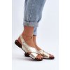 Zazoo 40407 Dámske kožené Sandále zlaté / 40407 KRYSZ ZŁ (Veľkosť 36)