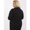 Dámska blúzka plus size čierna RV-BZ-A291.45 (Farba Čierna, Veľkosť ONE SIZE)