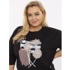 Dámska blúzka plus size čierna RV-BZ-A405.03 (Farba Čierna, Veľkosť ONE SIZE)