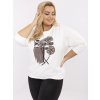 Dámska blúzka plus size okrová RV-BZ-A405.03 (Farba Okrová, Veľkosť ONE SIZE)