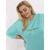Dámska blúzka plus size tyrkysová RV-BZ-A525.90