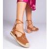 Dámske topánky espadrilky hnedé kód R-06 - GM R-06 CAMEL 38 - GM (Veľkosť 40)