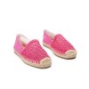 Ružové dámske espadryle s zaoblenou špičkou z tkaniny a juta, kód produktu CZ-3 FUCHSIA