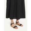 Dámske čierne sandále s otvorenou špičkou, syntetický materiál, kód produktu 956-6 BLACK