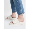 Dámske biele sandále z eko kože, pletené, otvorené špičky, letný štýl, kód produktu AE113 WHITE
