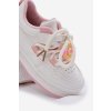 Dětské tenisky na suchý zip s přívěskem Lízátko bílo-růžové Odalira (Veľkosť 28)