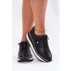 Dámské Kožené Sneakers Na Platformě Big Star RR274A335 Černé (Veľkosť 40)