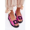 Kožené dámské sandály na platformě s ozdobou Artiker 56C1571 fuchsie (Veľkosť 40)