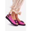 Kožené dámské sandály na platformě s ozdobou Artiker 56C1571 fuchsie (Veľkosť 40)