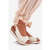 Kožené Sandály Na Klínu Artiker 56C2316 Světle Béžové (Veľkosť 36)