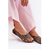 Dámské kožené sandály leopardí hnědé Zazoo 40407 (Veľkosť 39)