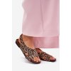 Dámské kožené sandály leopardí hnědé Zazoo 40407 (Veľkosť 39)