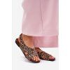 Dámské kožené sandály leopardí hnědé Zazoo 40407 (Veľkosť 40)