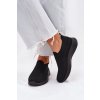 Materiálové slip-on dámské sportovní boty černé Astusa (Veľkosť 36)
