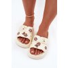 Penové papuče s připínáky ecru redienna / 25SD11-8912 WHITE (Veľkosť 36.5)