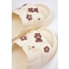 Penové papuče s připínáky ecru redienna / 25SD11-8912 WHITE (Veľkosť 36.5)