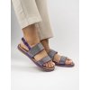 Dámske fialové sandále s rovnou podrážkou, syntetický materiál, zdobené trblietkami, kód produktu P3012-02 PURPLE