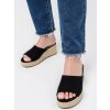 Béžové dámske textilné sandále s rovnou podrážkou, kód produktu X5-332 BLACK