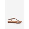Dámské Sandály Ploché S Pletenými Pásky A Přívěsky Artiker 54C1323 Zlaté (Veľkosť 37)