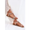Dámské Sandály Ploché S Pletenými Pásky A Přívěsky Artiker 54C1323 Zlaté (Veľkosť 37)