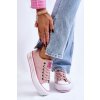 Dámské látkové tenisky na platformě velké hvězdy LL274181 Růžová (Veľkosť 37)