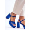 Dámske semišové Sandále na platforme modré verda / ZY222 BLUE (Veľkosť 36)