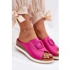 Dámské Kožené papuče Na Klínu Fuchsie Artiker 56C2147 (Veľkosť 39)