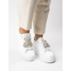 Dámske biele tenisky VELARA z ekokože na platforme, šnúrovanie, kód produktu 24015