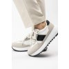 Dámske béžové mokasíny z eko kože a textilu, športový, mestský štýl, kód produktu 88219