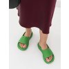 Dámske strieborné pletené sandále z umelého materiálu, kód produktu DM611_GREEN