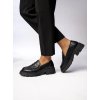 Dámske čierne mokasíny z eko kože VIA GIULIA, elegantné na každodenné nosenie, VG278