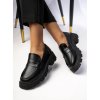 Dámske čierne mokasíny z eko kože VIA GIULIA, elegantné na každodenné nosenie, VG278