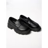Dámske čierne mokasíny z eko kože VIA GIULIA, elegantné na každodenné nosenie, VG278