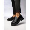 Dámske čierne mokasíny z eko kože VIA GIULIA, elegantné na každodenné nosenie, VG278